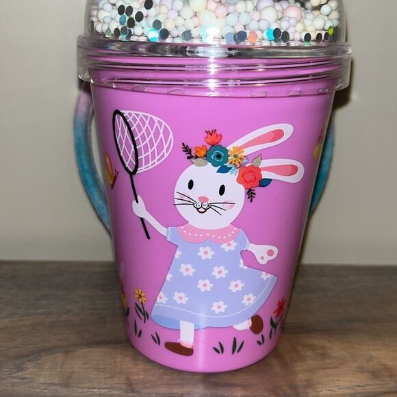 Easter Bunny Tumbler Cup with Straw Also Bunny Headband These are NWT - Picture 3 of 5